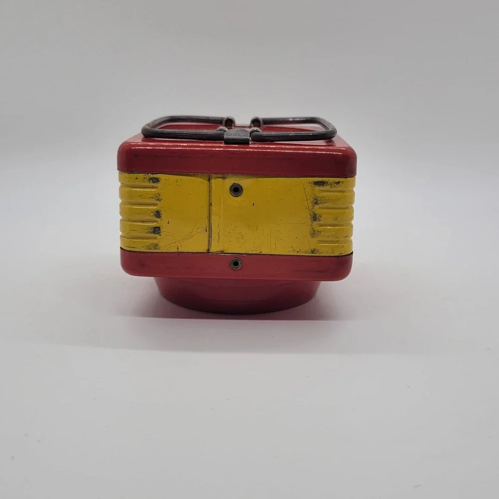 Vintage Safety-Glo Red Ray Lantern Flashlight Metal Emergency Light WORKS